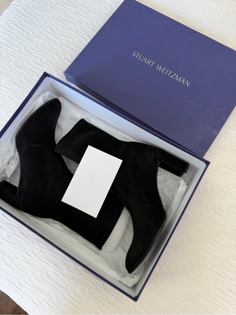 Stuart Weitzman Black Suede Prancer Boots